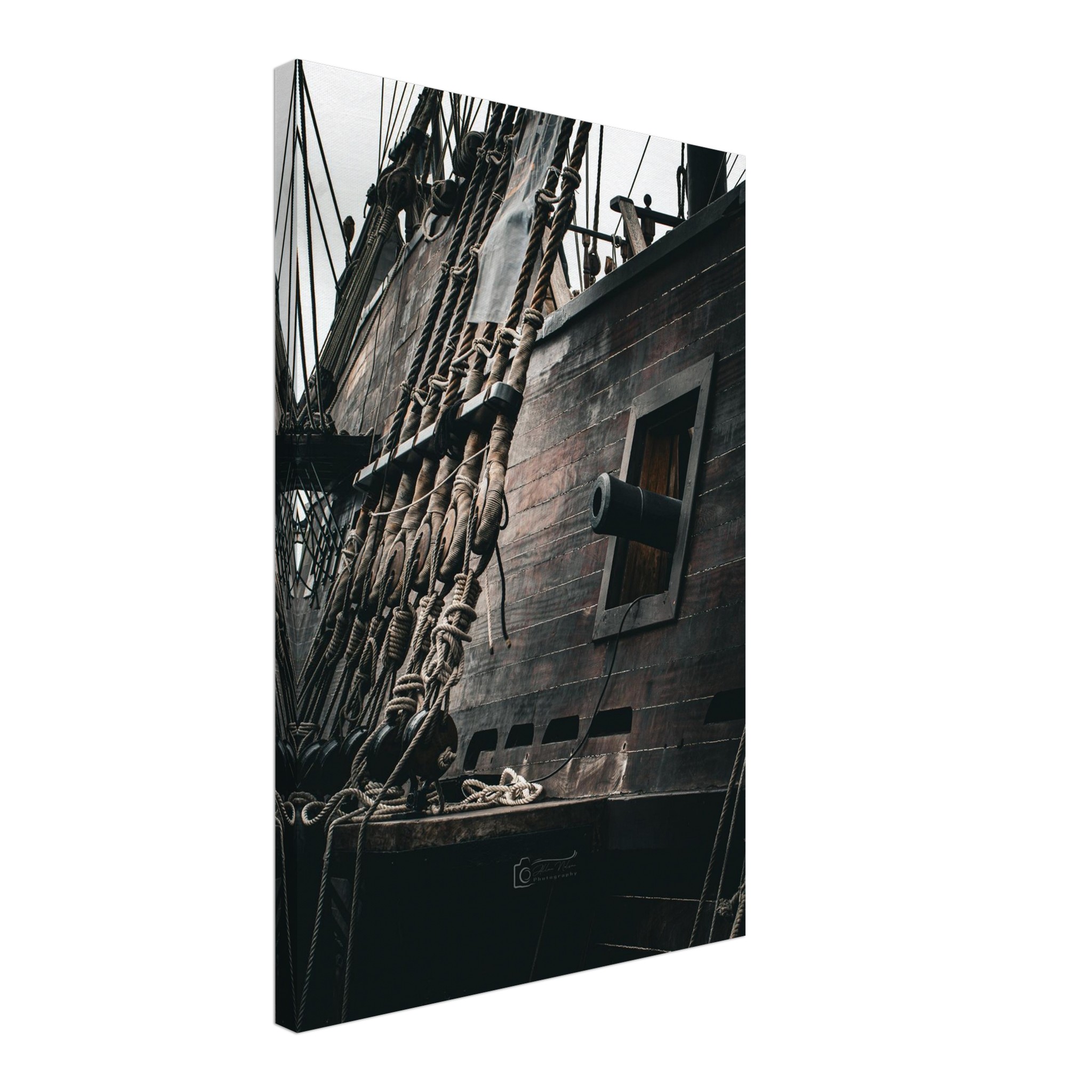 Galeon Andalucia Ship Cannon Ports and Rigging