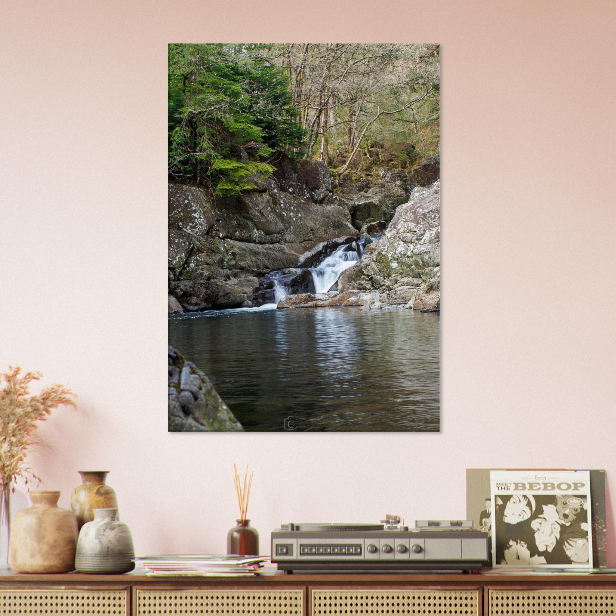 Afon Llugwy Waterfalls Canvas Print – Stunning Art from Snowdonia, Wales