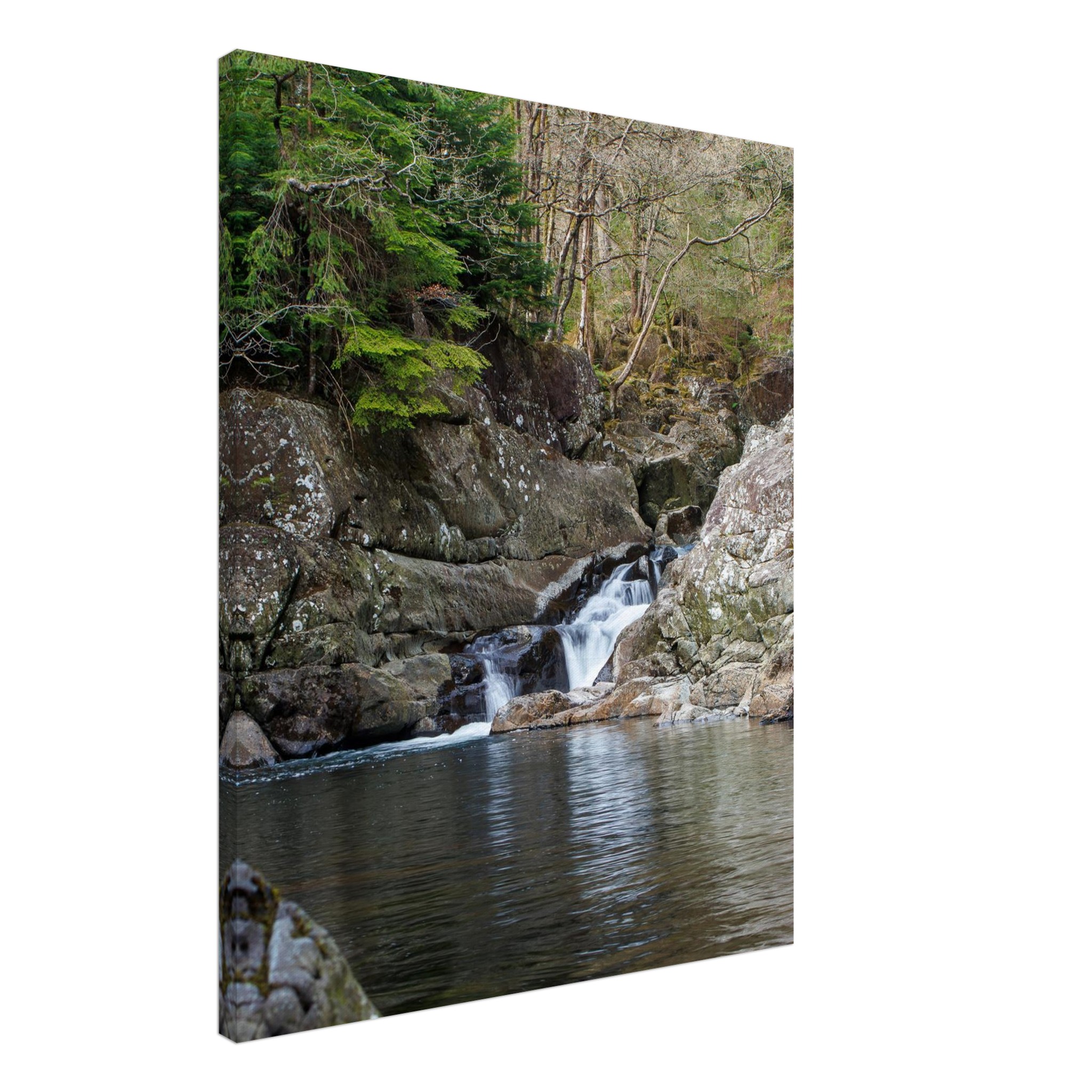 Afon Llugwy Waterfalls Canvas Print – Stunning Art from Snowdonia, Wales