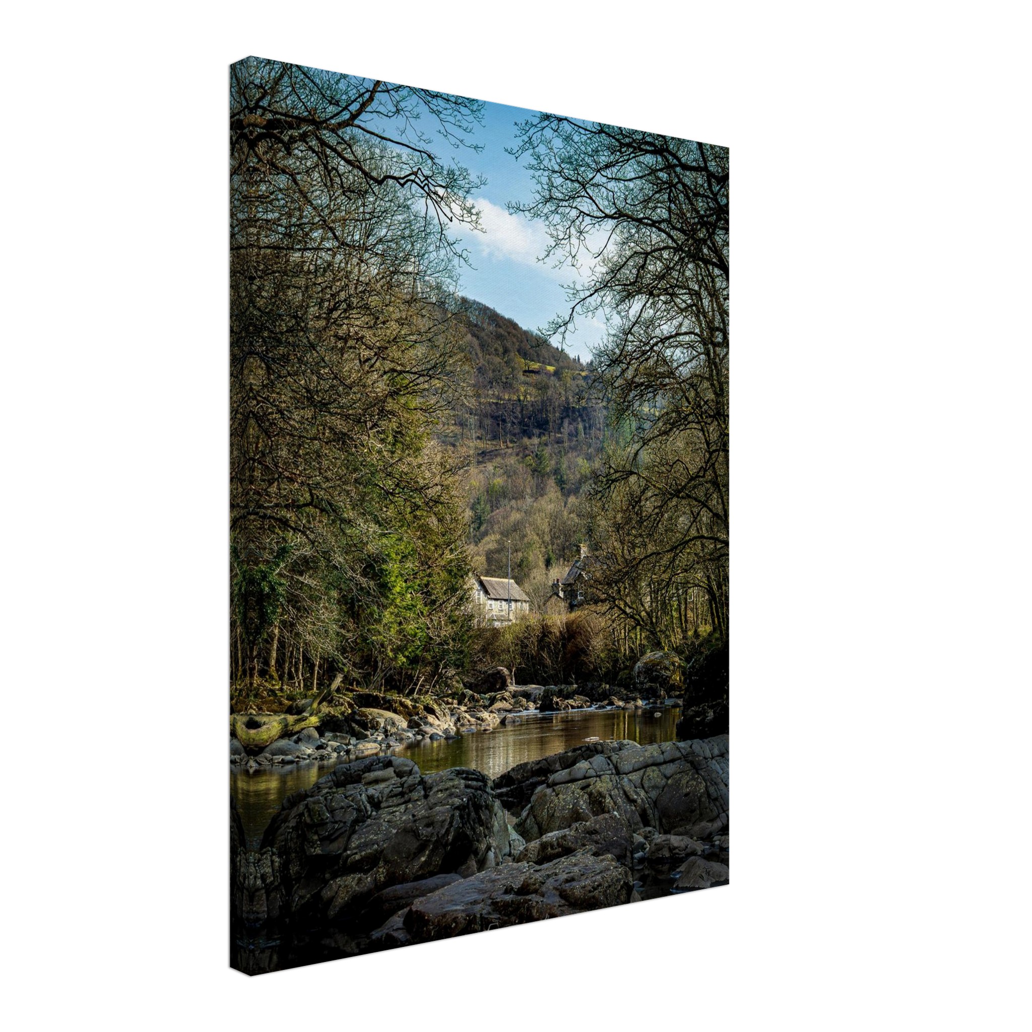 Afon Llugwy Landscape Canvas Print