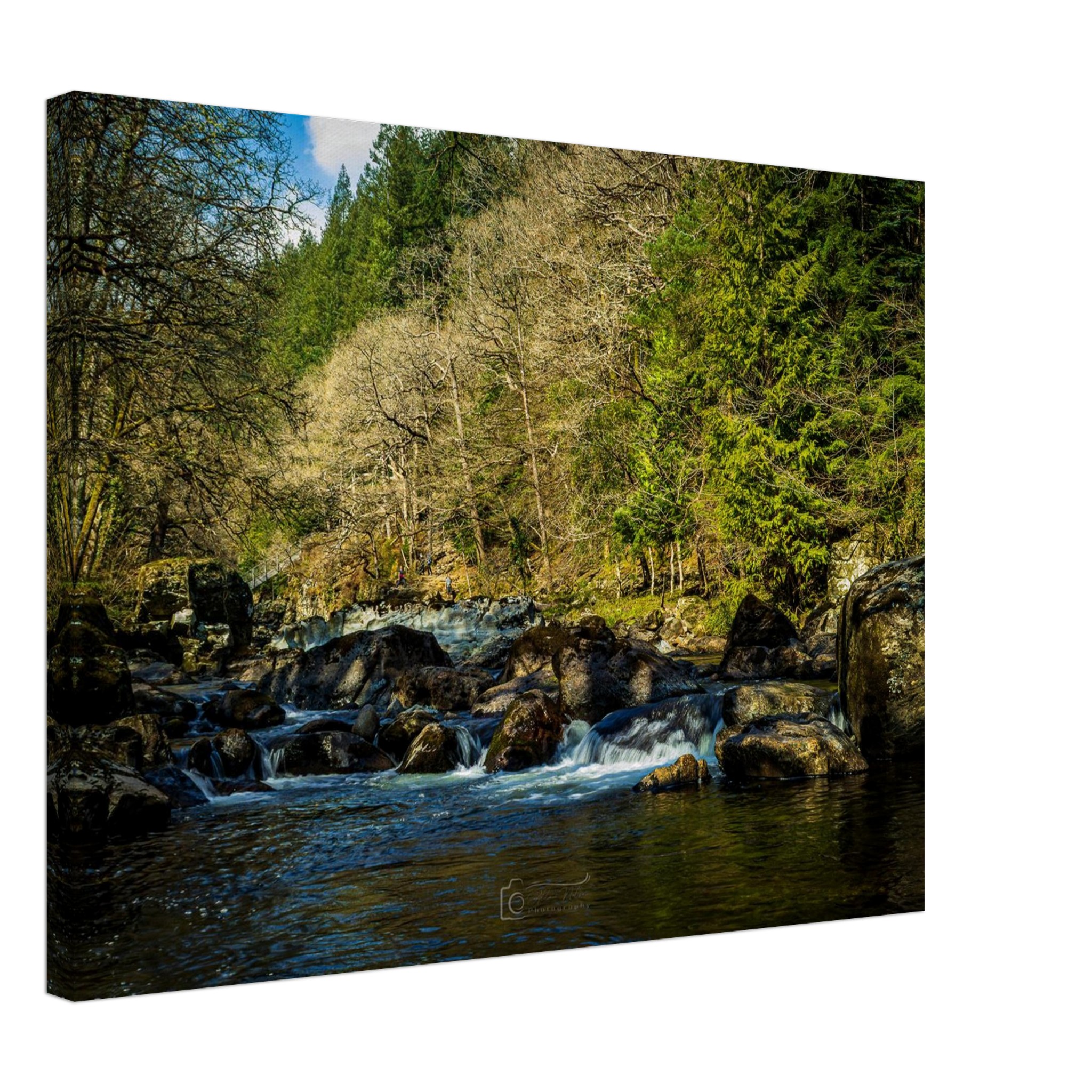 Miners Bridge Streams Canvas Print