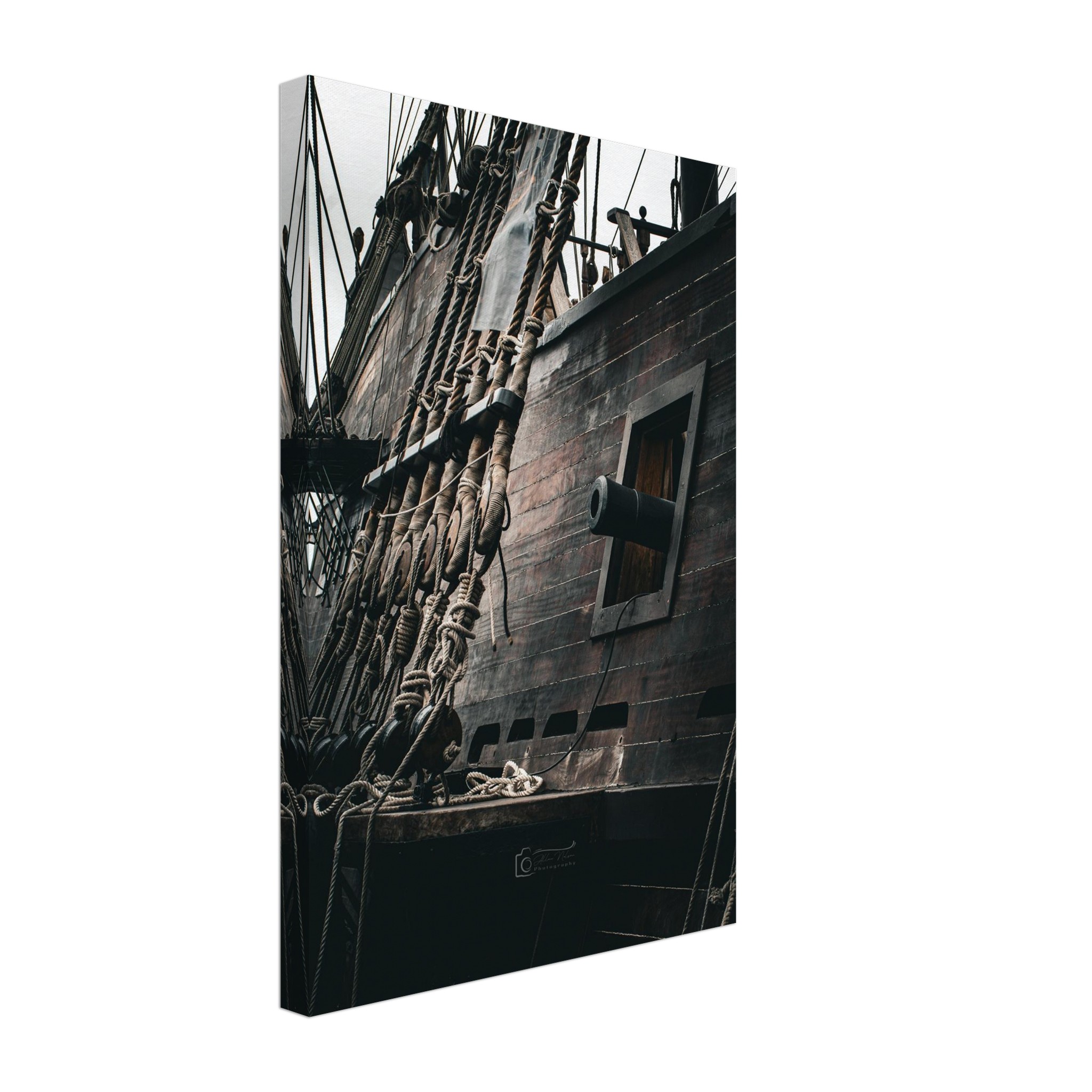 Galeon Andalucia Ship Cannon Ports and Rigging