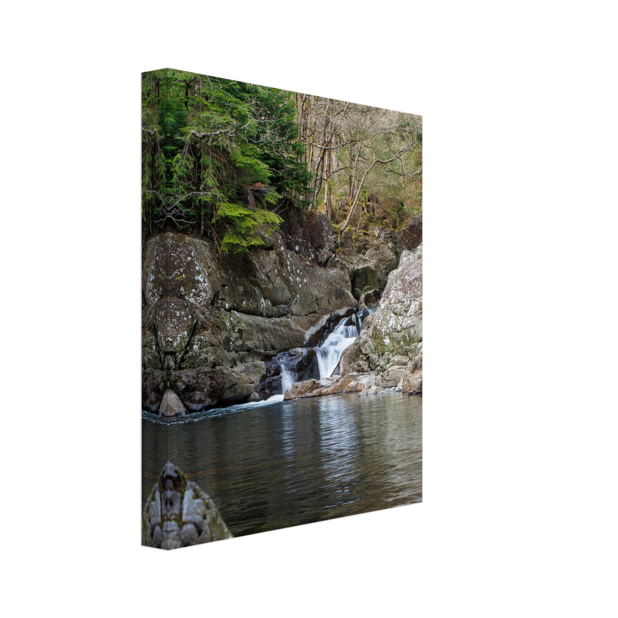 Afon Llugwy Waterfalls Canvas Print – Stunning Art from Snowdonia, Wales