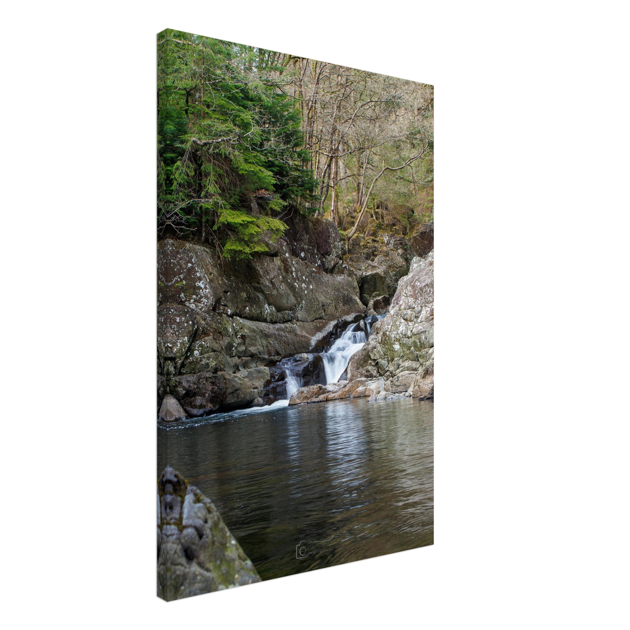 Afon Llugwy Waterfalls Canvas Print – Stunning Art from Snowdonia, Wales