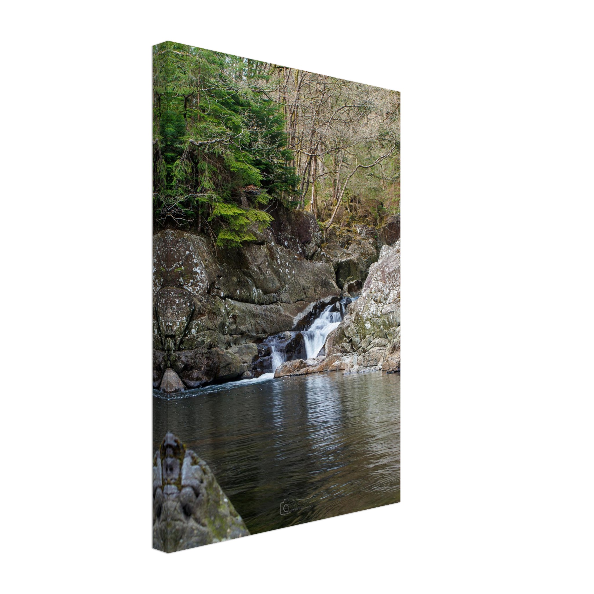 Afon Llugwy Waterfalls Canvas Print – Stunning Art from Snowdonia, Wales