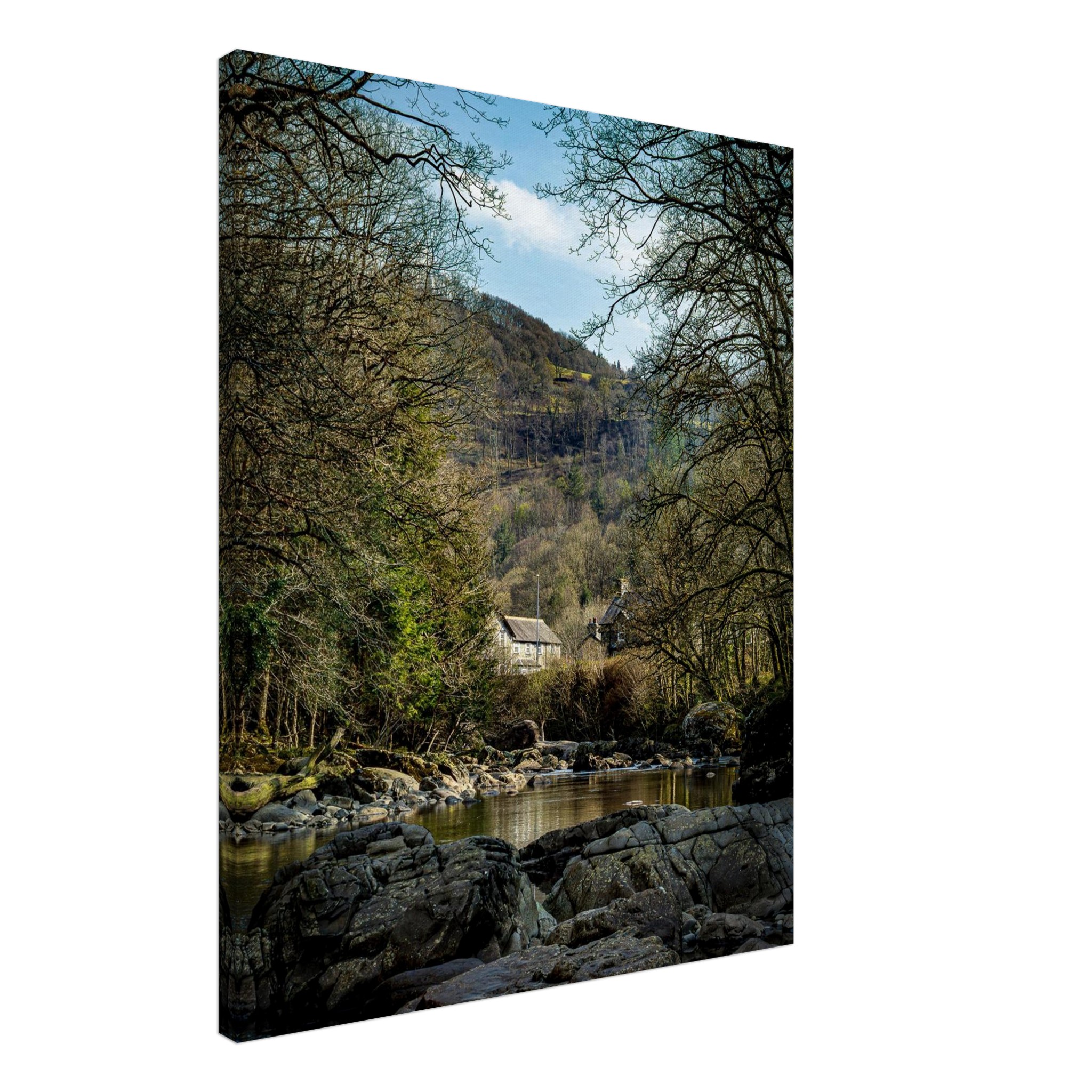 Afon Llugwy Landscape Canvas Print