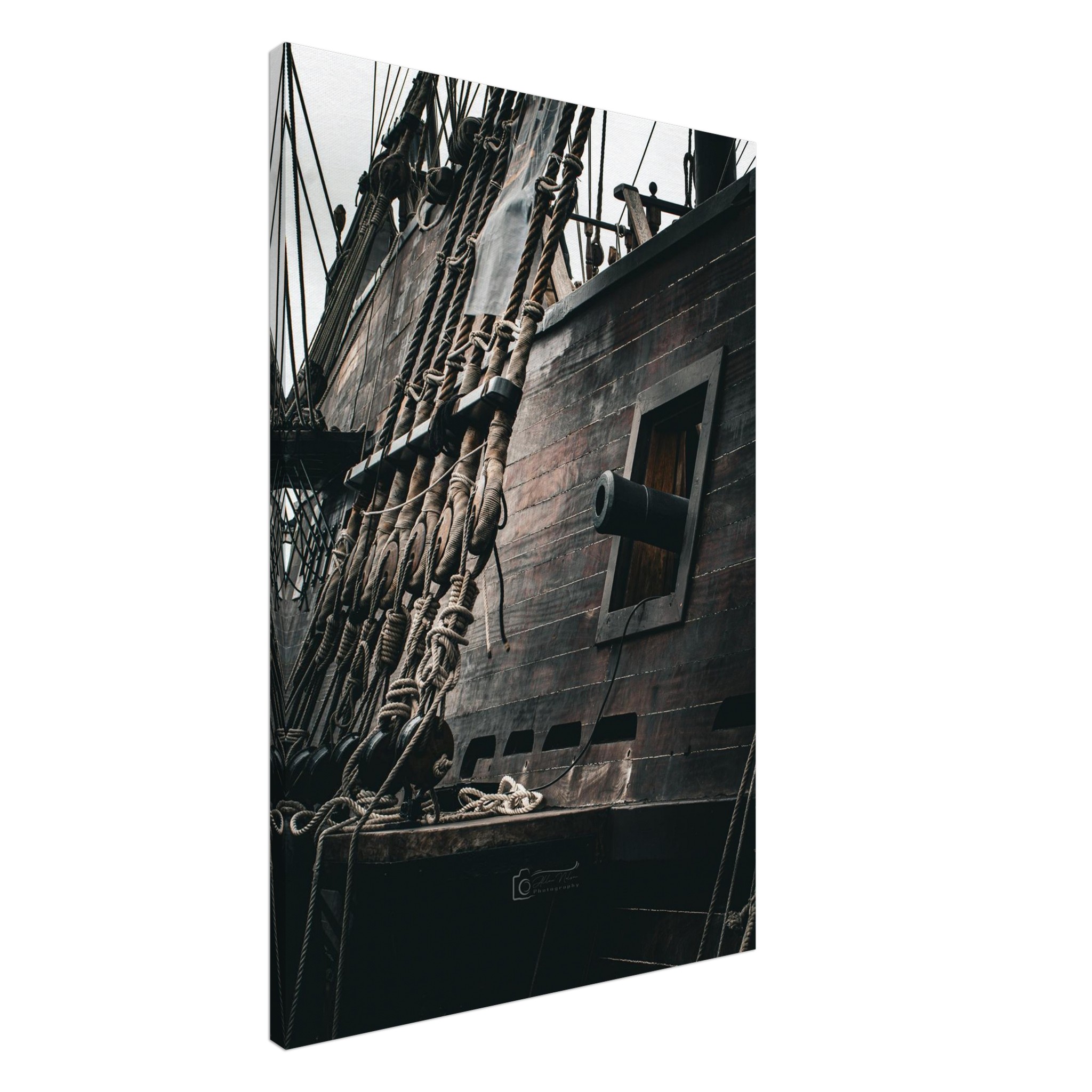 Galeon Andalucia Ship Cannon Ports and Rigging