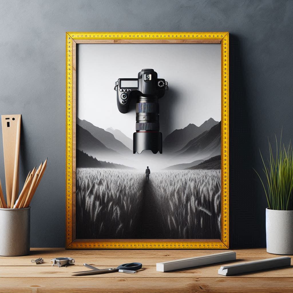 measuring a blank photographic canvas wall frame