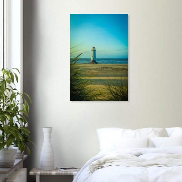 Point of Ayr Lighthouse Blue Sunset Rays