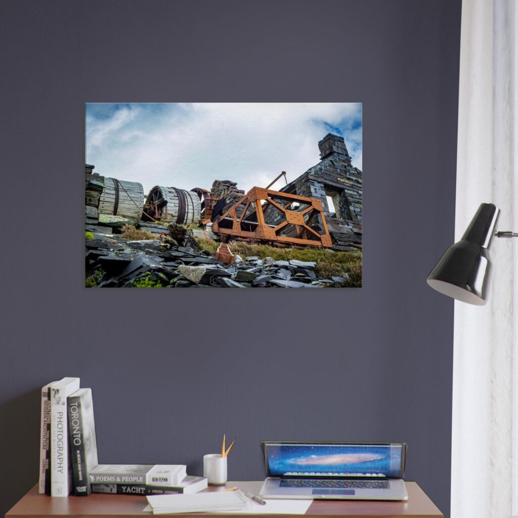 Dinorwic Quarry Brake Drum and Slate Haulage Cart