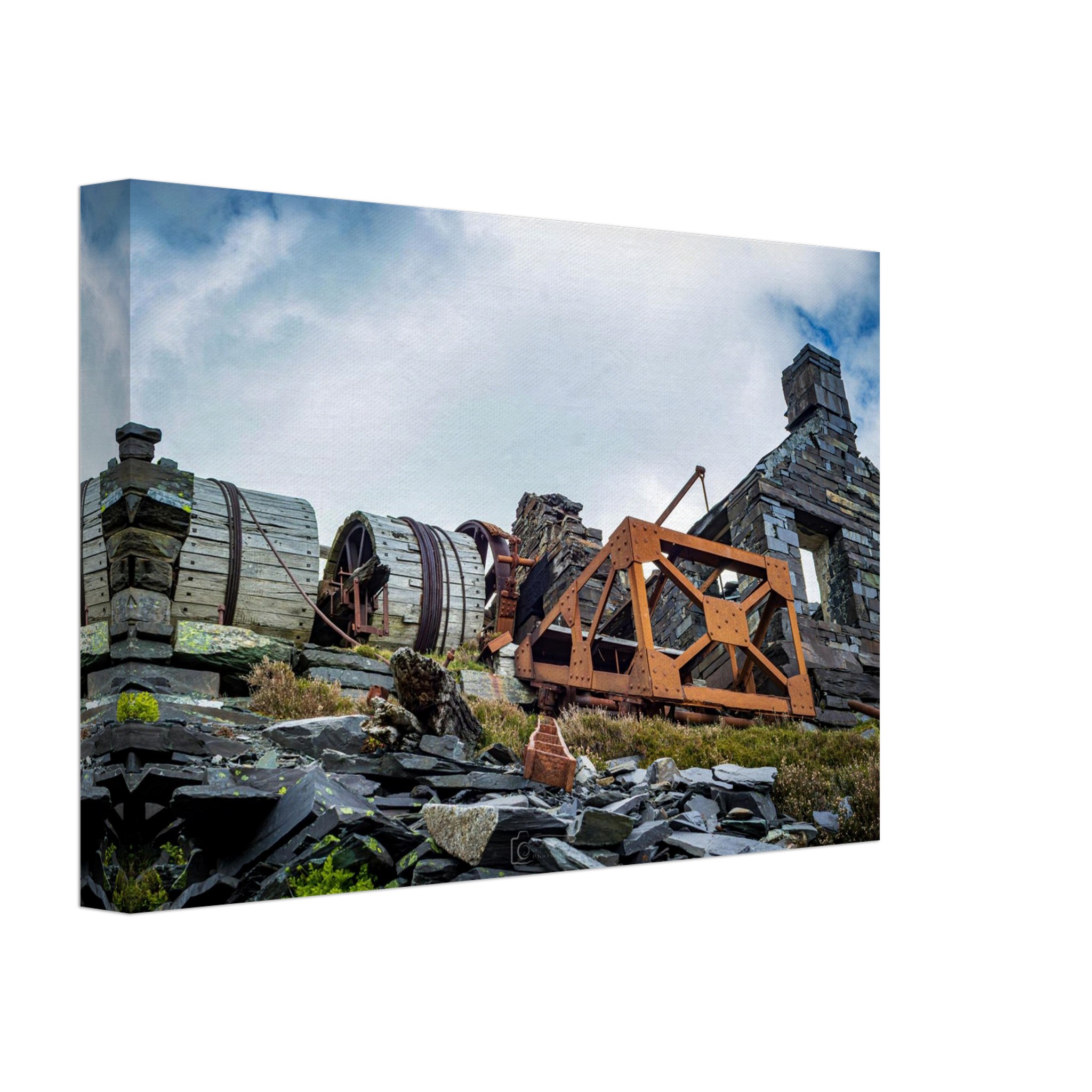 Dinorwig Quarry Brake Drum and Slate Haulage Cart