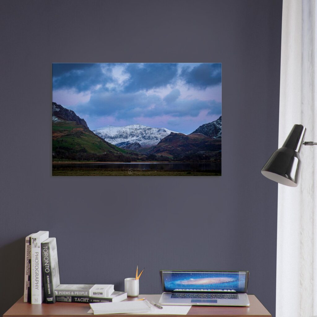 Snowcapped Snowdonia Lakeside