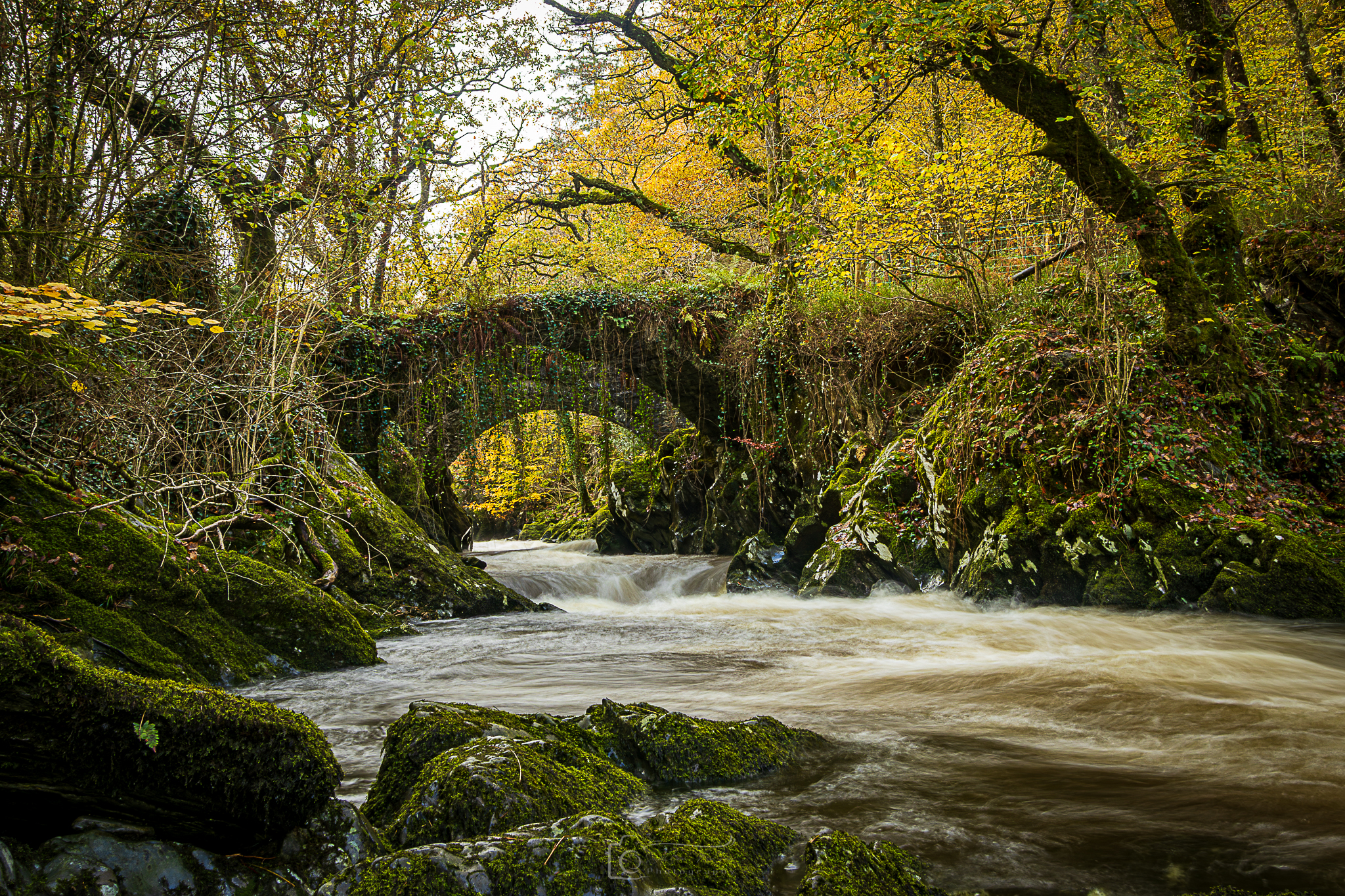 Smooth Rapids Penmachno Roman Bridge
