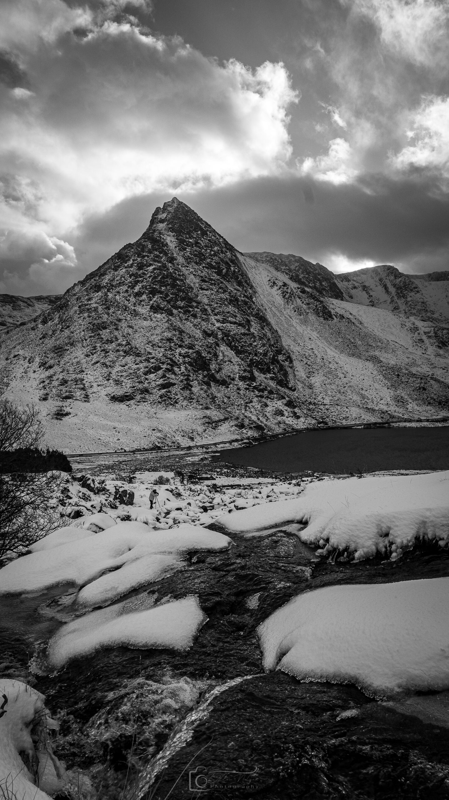 Falls of Tryfan - Ogwen Valley - Black and White
