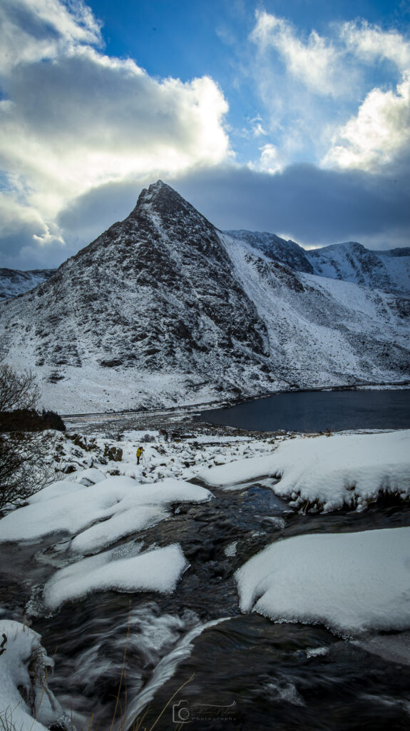 Snowcapped Tryfan Mountain