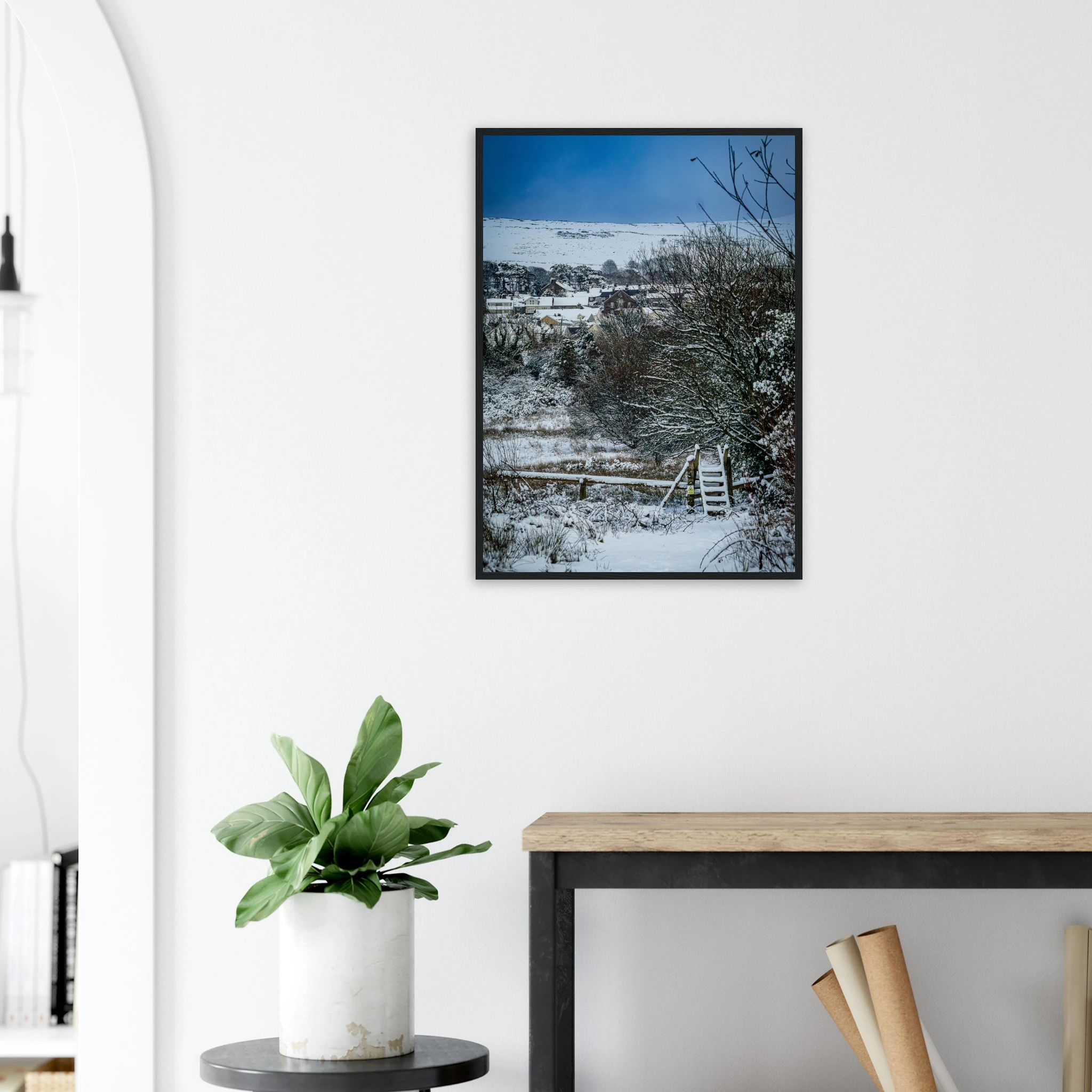 Path To Nowhere - Black or White Framed Photograph